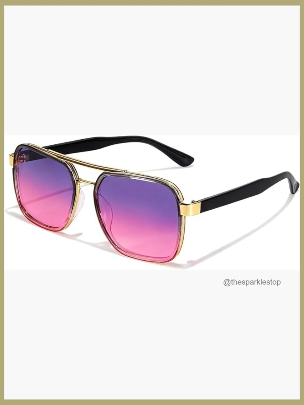 Oversized Aviator Sunglasses, Tangle Free Design, UV400 Protection